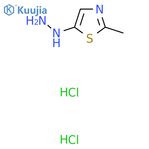 5-hydrazinyl-2-methyl-1,3-thiazole dihydrochloride structure