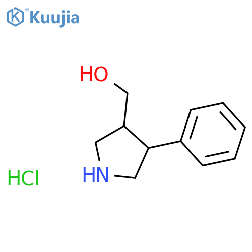 (4-Phenylpyrrolidin-3-yl)methanol hydrochloride structure