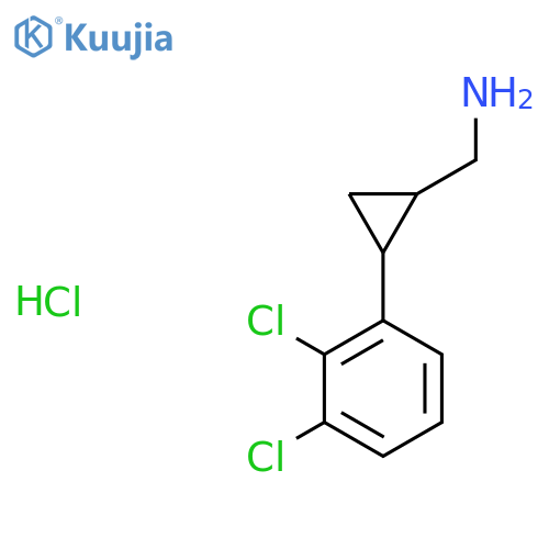 [2-(2,3-Dichlorophenyl)cyclopropyl]methanamine hydrochloride structure