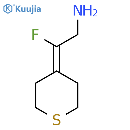 2-Fluoro-2-(thian-4-ylidene)ethan-1-amine structure
