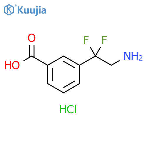 3-(2-amino-1,1-difluoroethyl)benzoic acid hydrochloride structure