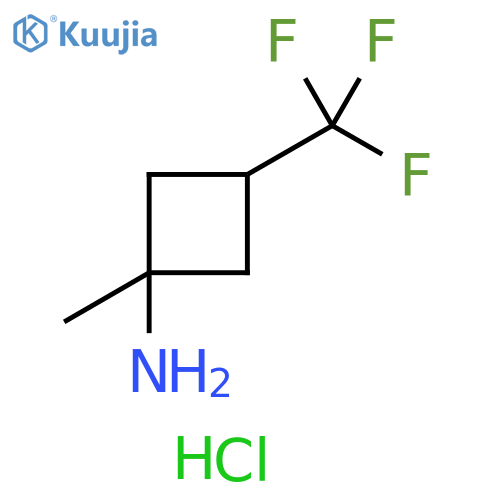 1-methyl-3-(trifluoromethyl)cyclobutan-1-amine hydrochloride, Mixture of diastereomers structure