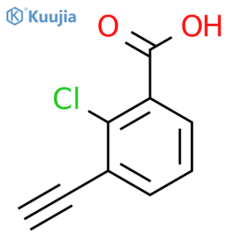 2-Chloro-3-ethynylbenzoic acid structure