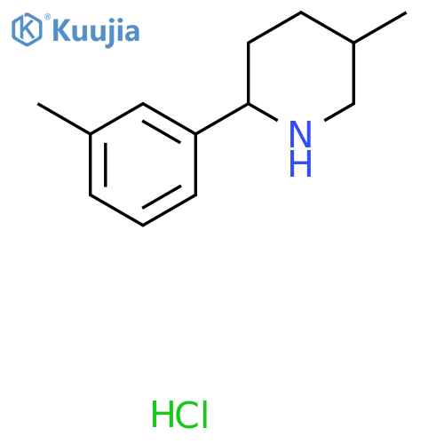 5-Methyl-2-(3-methylphenyl)piperidine hydrochloride structure