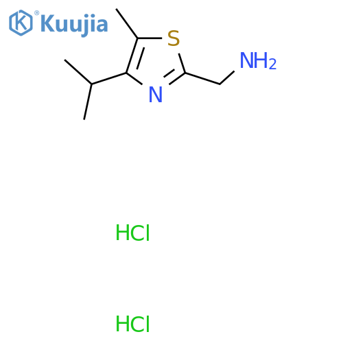 1-5-methyl-4-(propan-2-yl)-1,3-thiazol-2-ylmethanamine dihydrochloride structure