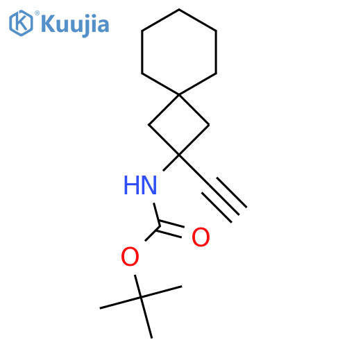 tert-butyl N-{2-ethynylspiro3.5nonan-2-yl}carbamate structure