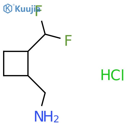 1-2-(difluoromethyl)cyclobutylmethanamine hydrochloride structure
