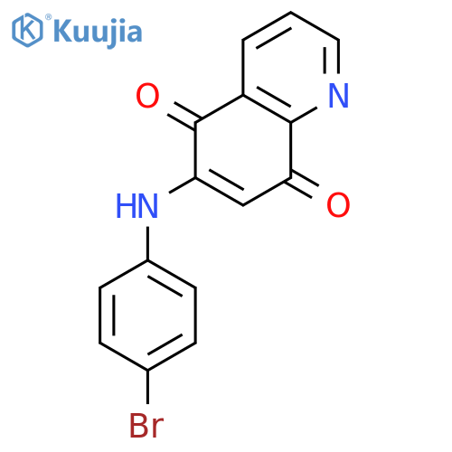 5,8-Quinolinedione, 6-[(4-bromophenyl)amino]- structure