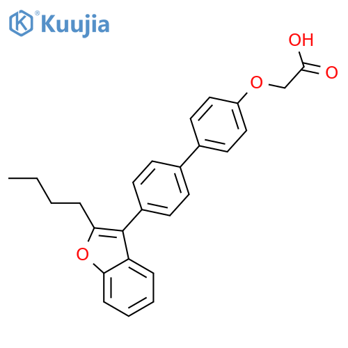Acetic acid, [[4'-(2-butyl-3-benzofuranyl)[1,1'-biphenyl]-4-yl]oxy]- structure