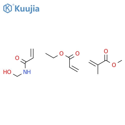 2-Propenoic acid, 2-methyl-, methyl ester, polymer with ethyl 2-propenoate and N-(hydroxymethyl)-2-propenamide structure