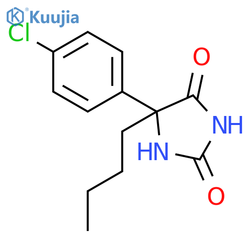 2,4-Imidazolidinedione, 5-butyl-5-(4-chlorophenyl)- structure