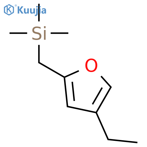 Silane, [(4-ethyl-2-furanyl)methyl]trimethyl- structure