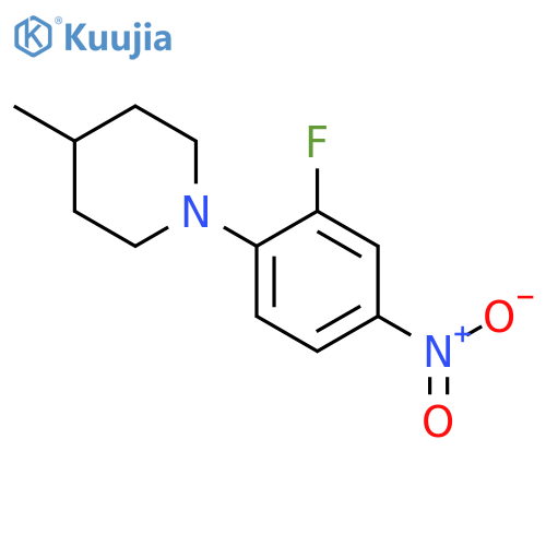1-(2-Fluoro-4-nitrophenyl)-4-methylpiperidine structure