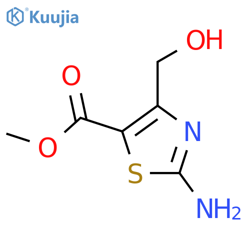 5-Thiazolecarboxylic acid, 2-amino-4-(hydroxymethyl)-, methyl ester structure