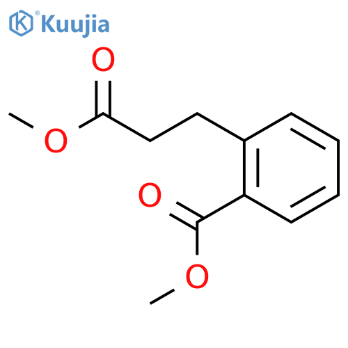 Benzenepropanoic acid, 2-(methoxycarbonyl)-, methyl ester structure