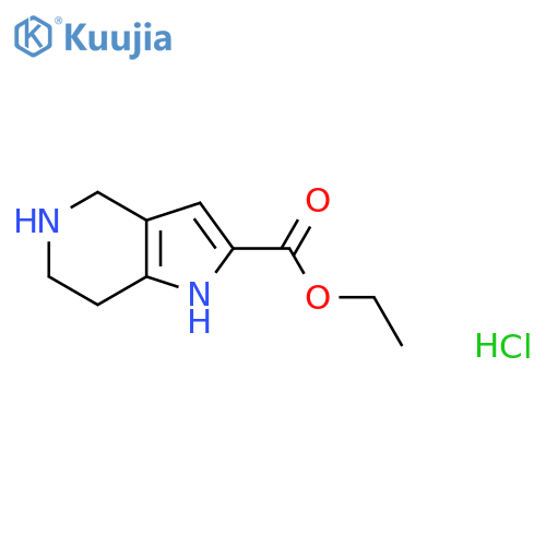 ethyl 4,5,6,7-tetrahydro-1H-pyrrolo[3,2-c]pyridine-2-carboxylate;hydrochloride structure