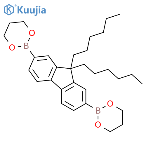 9,9-Dihexylfluorene-2,7-bis(trimethyleneborate) structure