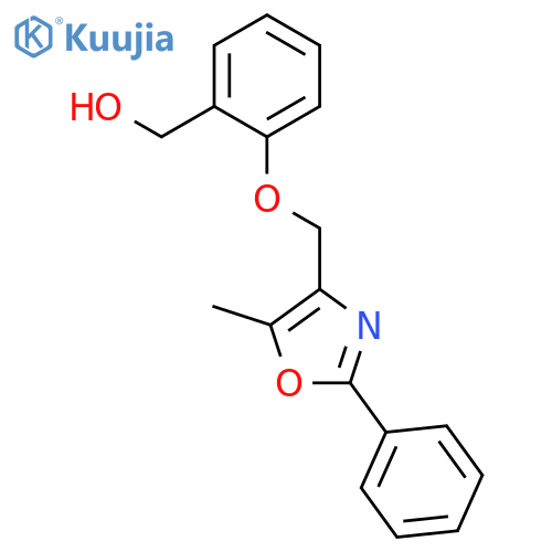 Benzenemethanol, 2-[(5-methyl-2-phenyl-4-oxazolyl)methoxy]- structure