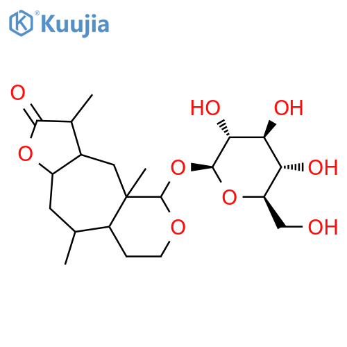 3a,4,4a,5,7,8,8a,9,10,10a-Decahydro-5-(β-D-glucopyranosyloxy)-3,4a,9-trimethylfuro[2',3':5,6]cyclohepta[1,2-c]pyran-2(3H)-one structure