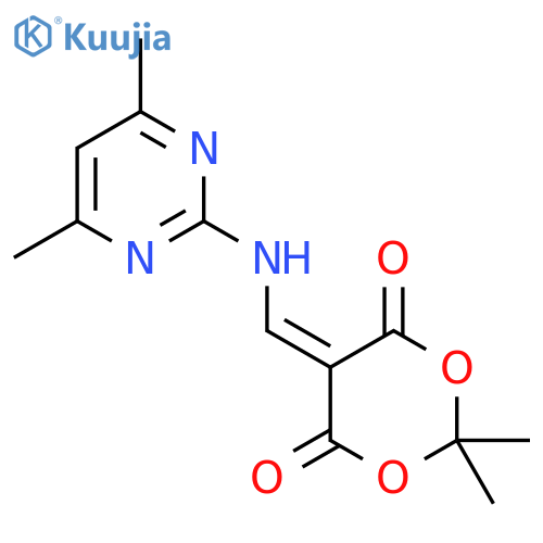 5-(((4,6-Dimethylpyrimidin-2-YL)amino)methylene)-2,2-dimethyl-1,3-dioxane-4,6-dione structure