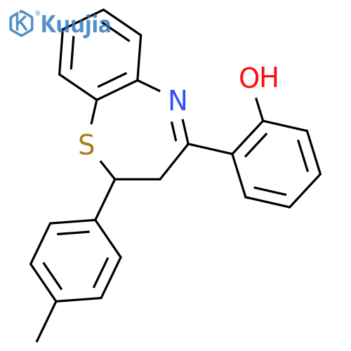 Phenol, 2-[2,3-dihydro-2-(4-methylphenyl)-1,5-benzothiazepin-4-yl]- structure