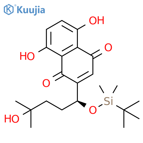 1,4-Naphthalenedione,2-[(1S)-1-[[(1,1-dimethylethyl)dimethylsilyl]oxy]-4-hydroxy-4-methylpentyl]-5,8-dihydroxy- structure