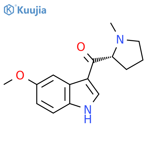 5-methoxy-3-(2R)-1-methylpyrrolidine-2-carbonyl-1H-indole structure