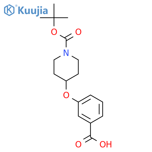 4-(3-Carboxy-phenoxy)-piperidine-1-carboxylic Acid tert-Butyl Ester structure