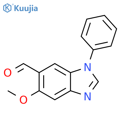 1H-Benzimidazole-6-carboxaldehyde, 5-methoxy-1-phenyl- structure