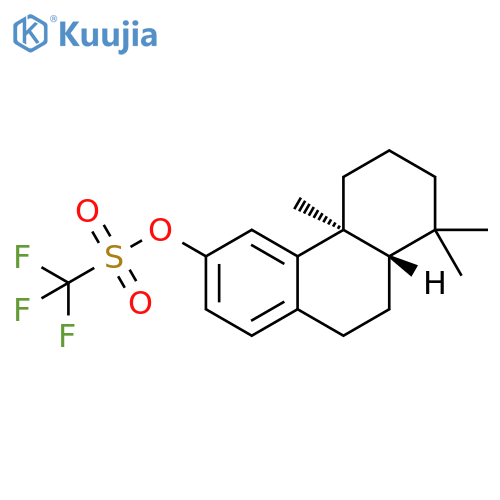 Methanesulfonic acid,1,1,1-trifluoro-,(4bS,8aS)-4b,5,6,7,8,8a,9,10-octahydro-4b,8,8-trimethyl-3-phenanthrenyl ester structure