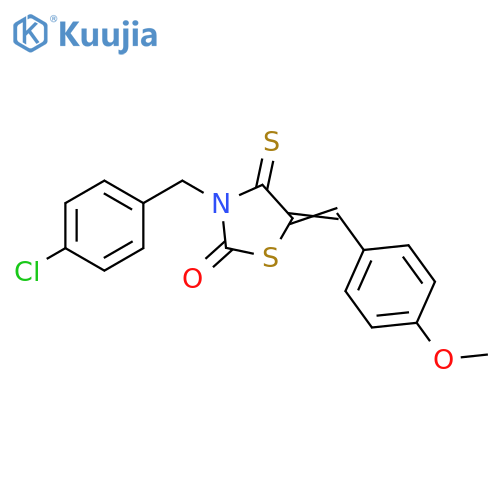 2-Thiazolidinone,3-[(4-chlorophenyl)methyl]-5-[(4-methoxyphenyl)methylene]-4-thioxo- structure