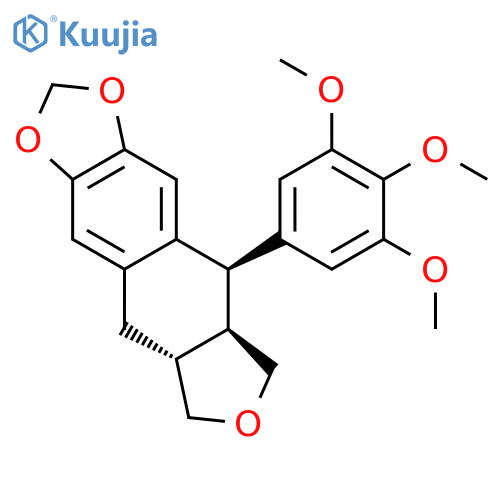Furo[3',4':6,7]naphtho[2,3-d]-1,3-dioxole,5,5a,6,8,8a,9-hexahydro-5-(3,4,5-trimethoxyphenyl)-, (5R,5aR,8aR)- structure