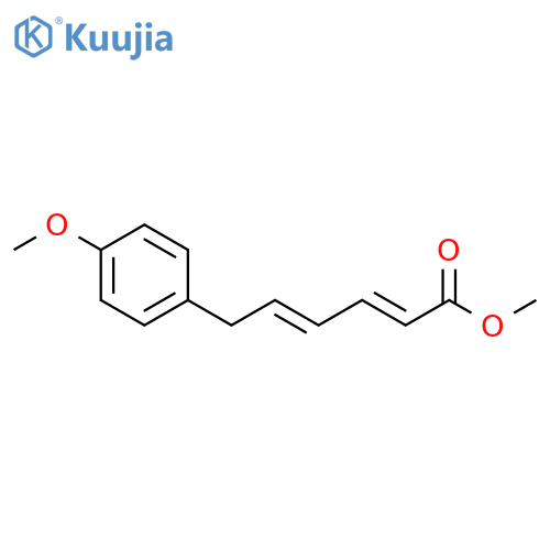 2,4-Hexadienoic acid, 6-(4-methoxyphenyl)-, methyl ester, (E,E)- (9CI) structure