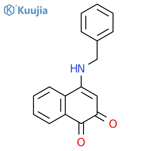1,2-Naphthalenedione, 4-[(phenylmethyl)amino]- structure