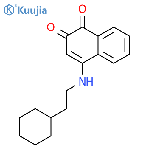 1,2-Naphthalenedione, 4-(cyclohexylethylamino)- structure