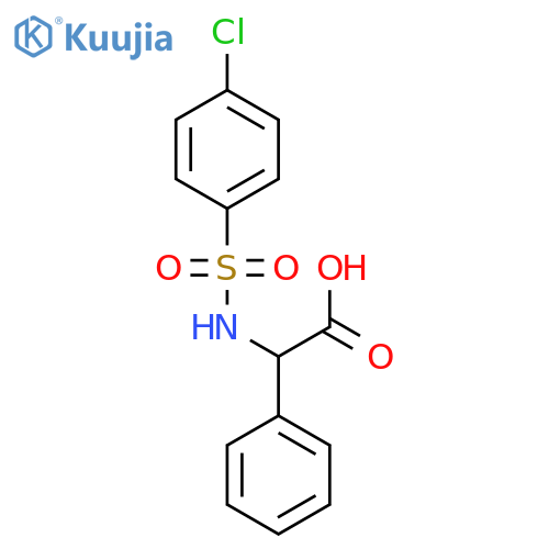 2-(4-chlorobenzenesulfonamido)-2-phenylacetic acid structure