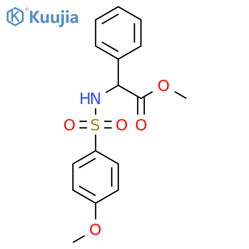Methyl 2-{(4-methoxyphenyl)sulfonylamino}-2-phenylacetate structure
