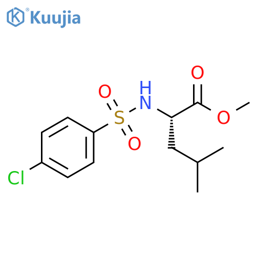Methyl 2-{(4-chlorophenyl)sulfonylamino}-4-methylpentanoate structure