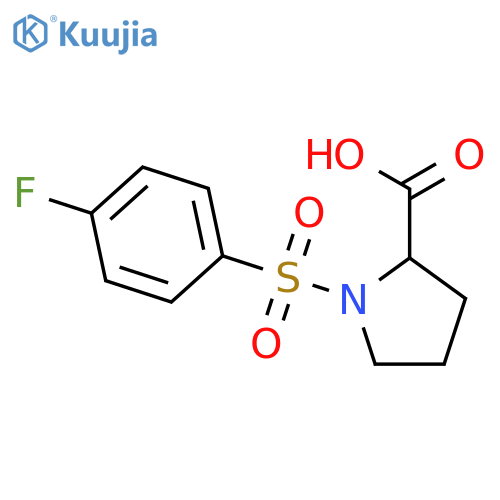 1-(4-fluorobenzenesulfonyl)pyrrolidine-2-carboxylic acid structure
