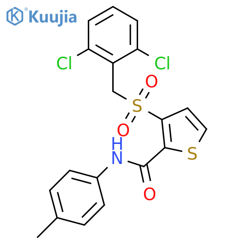 3-[(2,6-DICHLOROBENZYL)SULFONYL]-N-(4-METHYLPHENYL)-2-THIOPHENECARBOXAMIDE structure
