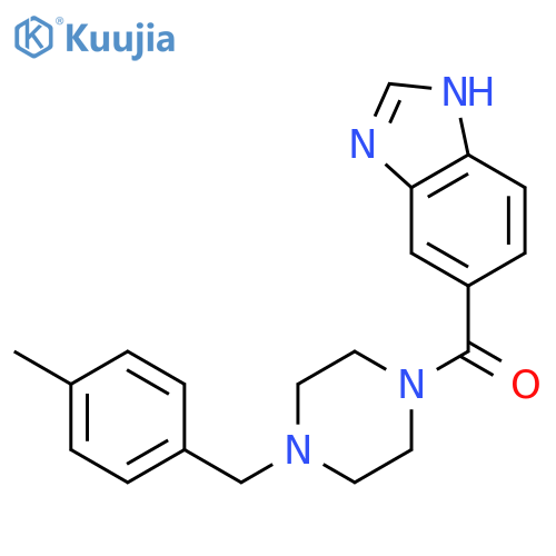 Piperazine,1-(1H-benzimidazol-5-ylcarbonyl)-4-[(4-methylphenyl)methyl]- structure