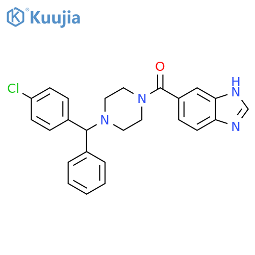 Piperazine,1-(1H-benzimidazol-5-ylcarbonyl)-4-[(4-chlorophenyl)phenylmethyl]- structure