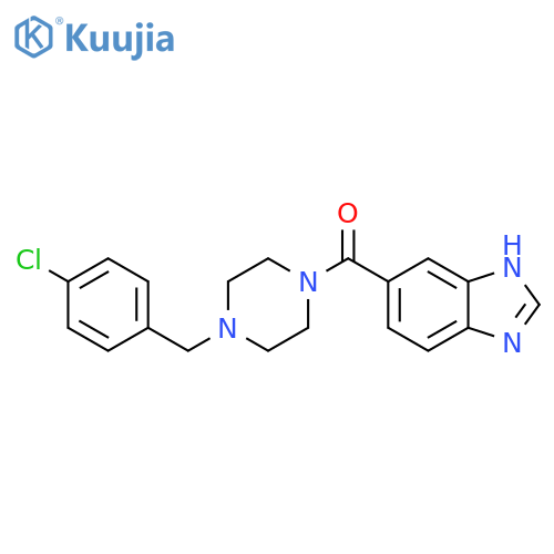 Piperazine,1-(1H-benzimidazol-5-ylcarbonyl)-4-[(4-chlorophenyl)methyl]- structure