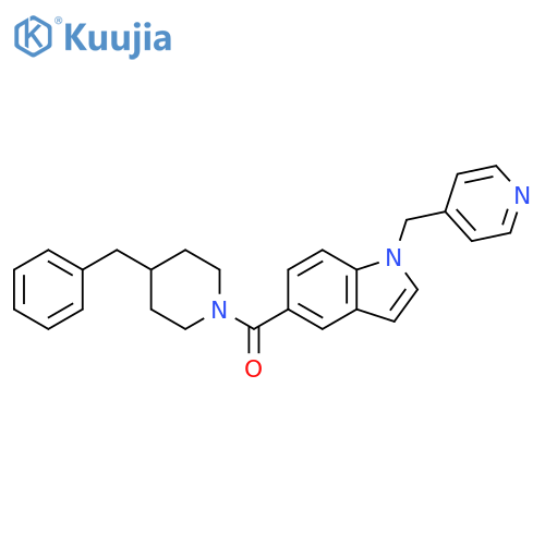 Piperidine,4-(phenylmethyl)-1-[[1-(4-pyridinylmethyl)-1H-indol-5-yl]carbonyl]- structure