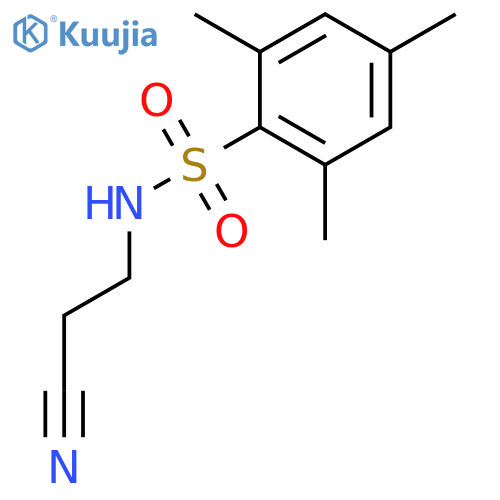 Benzenesulfonamide, N-(2-cyanoethyl)-2,4,6-trimethyl- structure