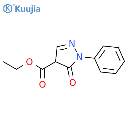 1H-Pyrazole-4-carboxylic acid, 4,5-dihydro-5-oxo-1-phenyl-, ethyl ester structure