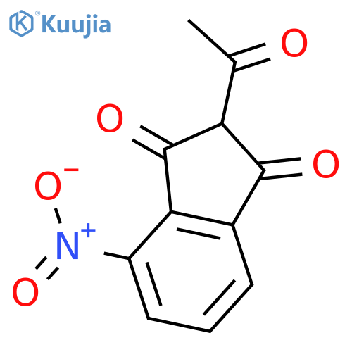 2-Acetyl-4-nitroindane-1,3-dione structure