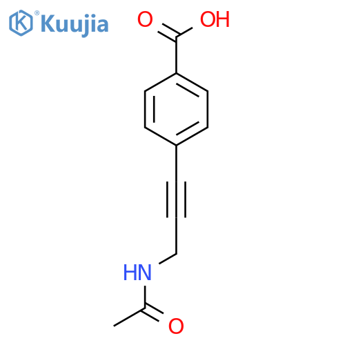 4-(3-Acetamidoprop-1-yn-1-yl)benzoic acid structure