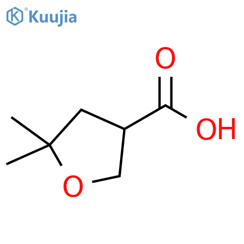 5,5-Dimethyltetrahydrofuran-3-carboxylic acid structure