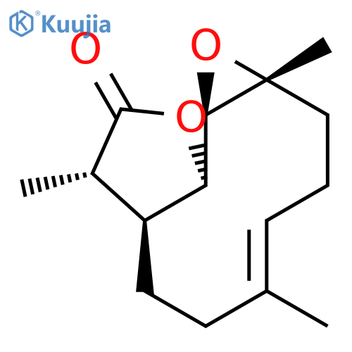 Oxireno[9,10]cyclodeca[1,2-b]furan-9(1aH)-one,2,3,6,7,7a,8,10a,10b-octahydro-1a,5,8-trimethyl-, (1aR,4E,7aS,8S,10aS,10bR)- structure